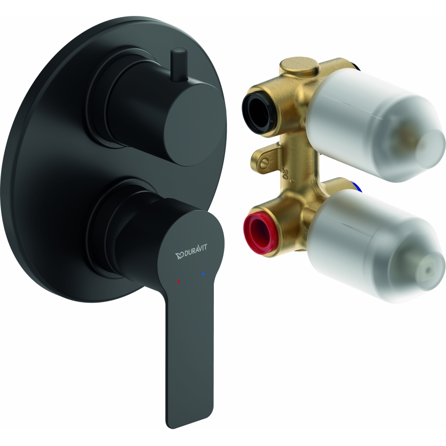 Duravit DC5210008046 - Bateria de duche para instalação encastrada D-CODE preto mate