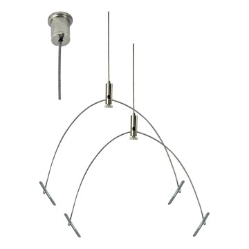 e2 elektro - Conjunto de cabos de suspensão 150 cm cromado brilhante