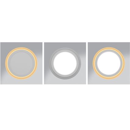 Foco de encastrar LED DUO LED/6W/230V + LED/3W