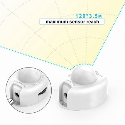 Tira LED com sensor 1,2 m LED/3,6W/230V
