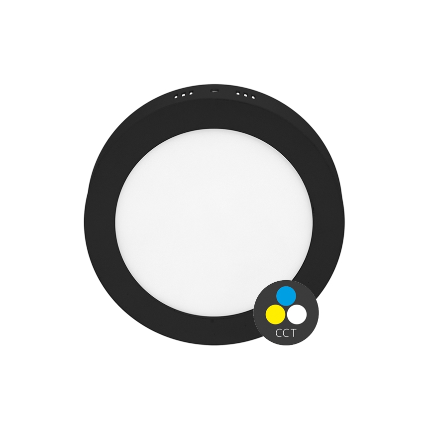 Luminária de Teto LED LADA LED/12W/230V 3000/4000/6000K diâmetro 17 cm preta