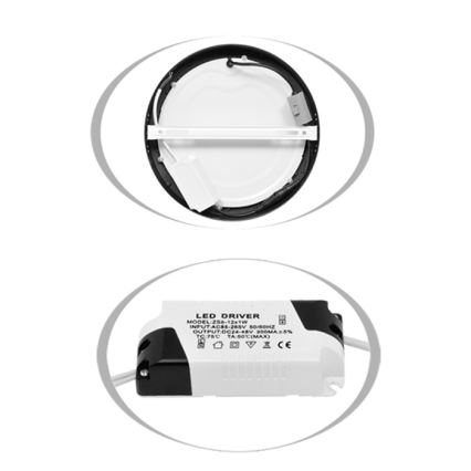 Luminária de Teto LED LADA LED/12W/230V 3000/4000/6000K diâmetro 17 cm preta