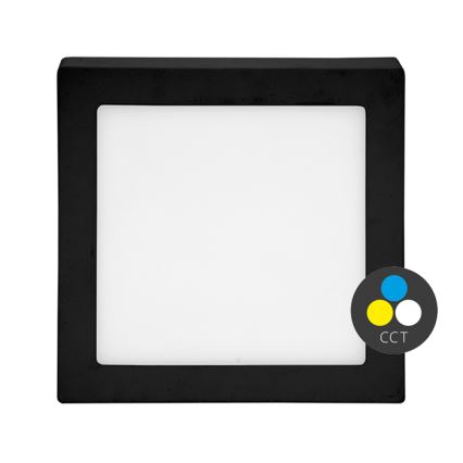 Luminária de Teto LED RAFA LED/12W/230V 3000/4000/6000K 17x17 cm preta