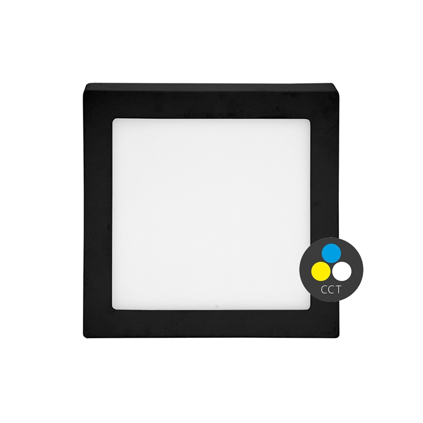 Luminária de Teto LED RAFA LED/12W/230V 3000/4000/6000K 17x17 cm preta