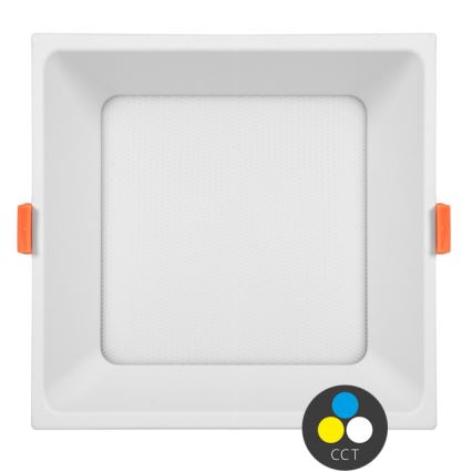 Luminária LED de embutir TONY LED/36W/230V 3000/4000/6500K 22x22 cm branca
