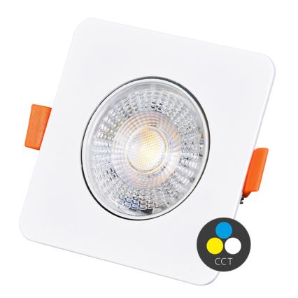 Foco de encastrar LED com regulação KENT LED/3/5/7W/230V 3000/4000/6000K 9x9 cm branco