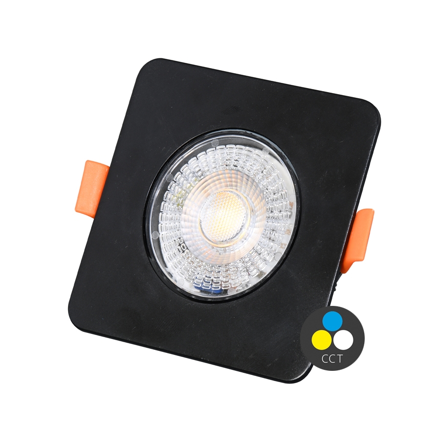 Foco de encastrar LED com regulação KENT LED/3/5/7W/230V3000/4000/6000K 9x9 cm preto