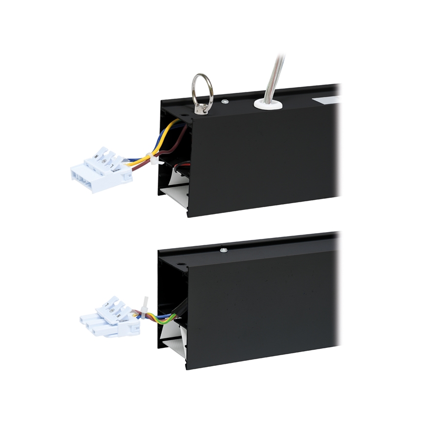 Iluminação de teto LED DONAR LED/28W/230V 4000K 120 cm preto