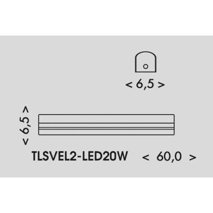 LED Iluminação fluorescente VELO LED/11/15/20W/230V 3000/4000/6000K 60 cm branco