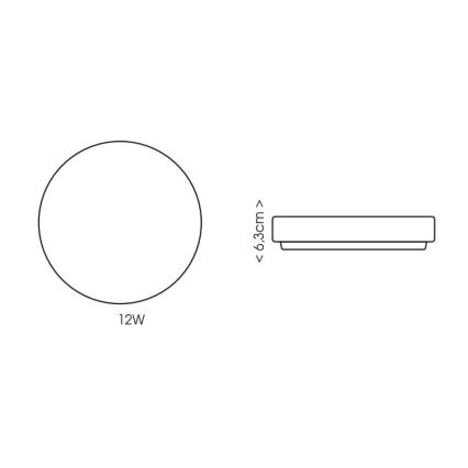 Iluminação de teto para casa de banho LED LIRA LED/12W/230V 4000K diâmetro 24 cm IP44