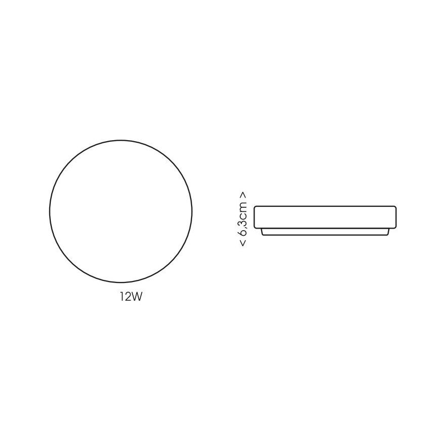 Iluminação de teto para casa de banho LED LIRA LED/12W/230V 4000K diâmetro 24 cm IP44