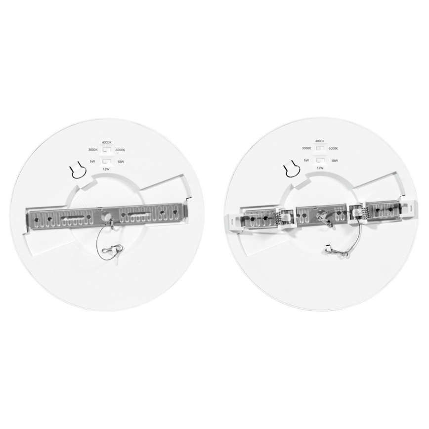 Painel LED com regulação LEXA LED/6/12/18W/230V 3000/4000/6000K diâmetro 22,5 cm branco