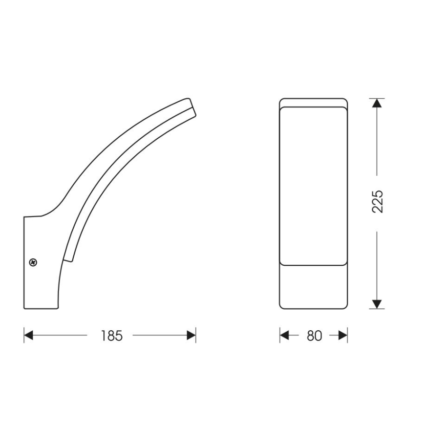 LED Iluminação de parede exterior com sensor RITA LED/12W/230V 4000K IP65