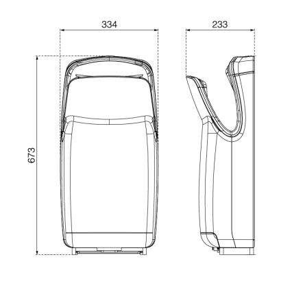EcoStep 10005 - Secador de mãos R1.1 750/1000W/230V branco perolado