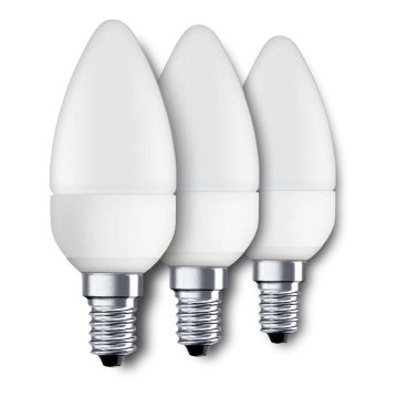 Eglo 10697 - CONJUNTO 3x Lâmpada LED E14/4W/230V 320lm vela 3000K