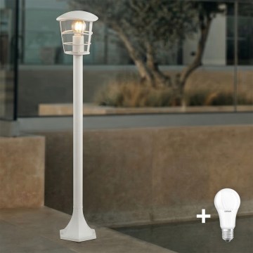 Eglo 18799 - Candeeiro LED de exterior ALORIA 1xE27/8,5W/230V IP44 branco