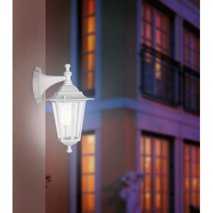 EGLO - Iluminação de parede exterior 1xE27/60W/230V IP44 branca