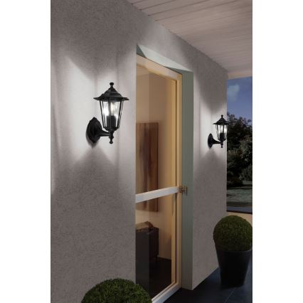EGLO - Luz de parede de exterior 4 1xE27/60W preto antigo