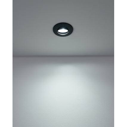 Eglo - Conjunto de 5 luminárias de embutir LED/4,9W/230V 2700/4000/6500K Ø 9 cm pretas