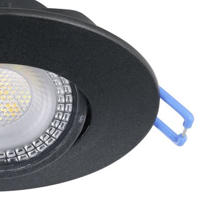 Eglo - Conjunto de 5 luminárias de embutir LED/4,9W/230V 2700/4000/6500K Ø 9 cm pretas