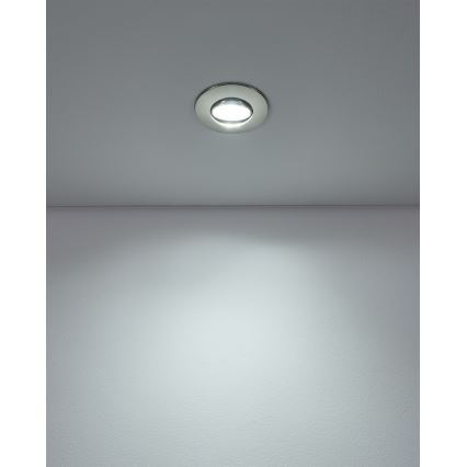 Eglo - Conjunto 3xLED luminária de embutir LED/4,9W/230V 2700/4000/6500K Ø 9 cm cromo fosco