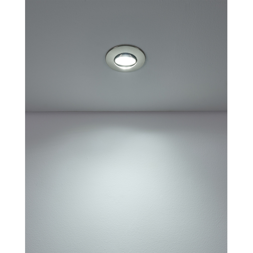 Eglo - Conjunto 3xLED luminária de embutir LED/4,9W/230V 2700/4000/6500K Ø 9 cm cromo fosco