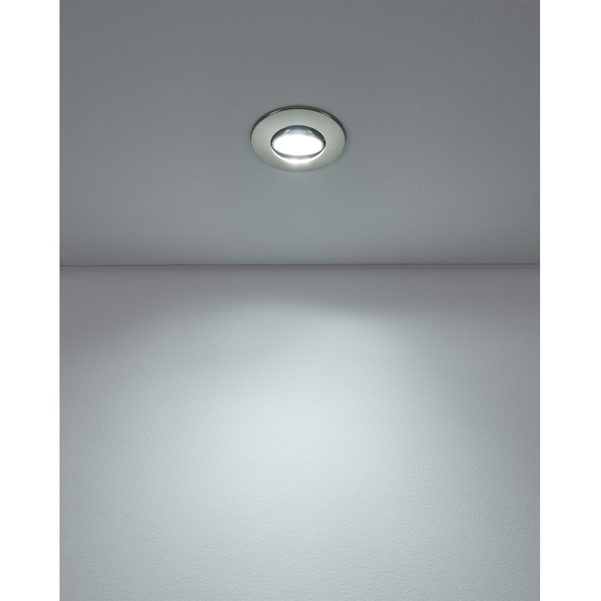 Eglo - Conjunto de 5 luminárias LED de embutir LED/4,9W/230V 2700/4000/6500K diâmetro 9 cm cromo fosco