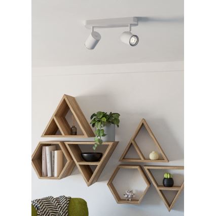 Eglo - Spot para casa de banho 2xGU10/5W/230V IP44 branco