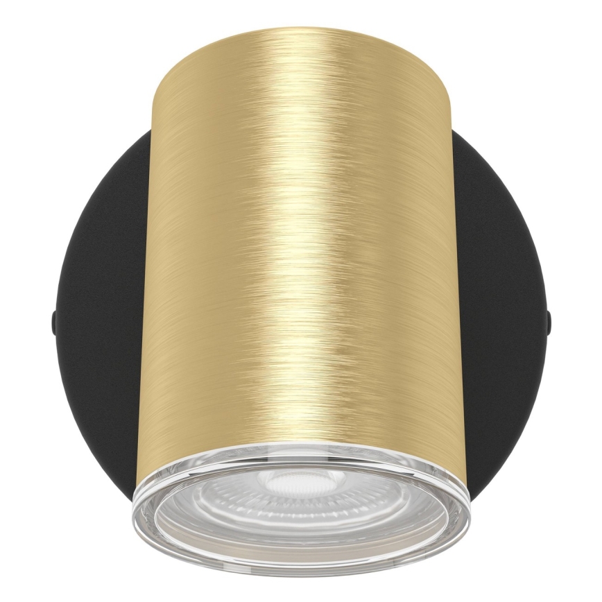 Eglo - Aplique de parede para casa de banho 1xGU10/5W/230V IP44 preto/dourado
