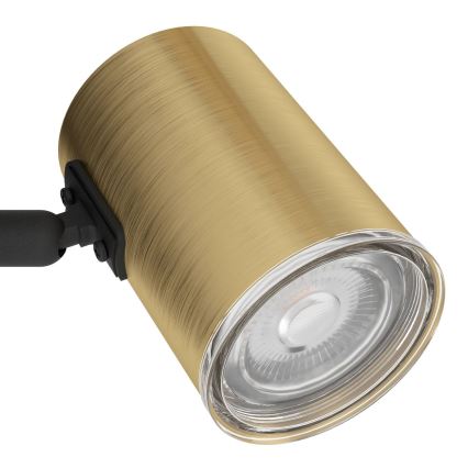 Eglo - Aplique de parede para casa de banho 1xGU10/5W/230V IP44 preto/dourado