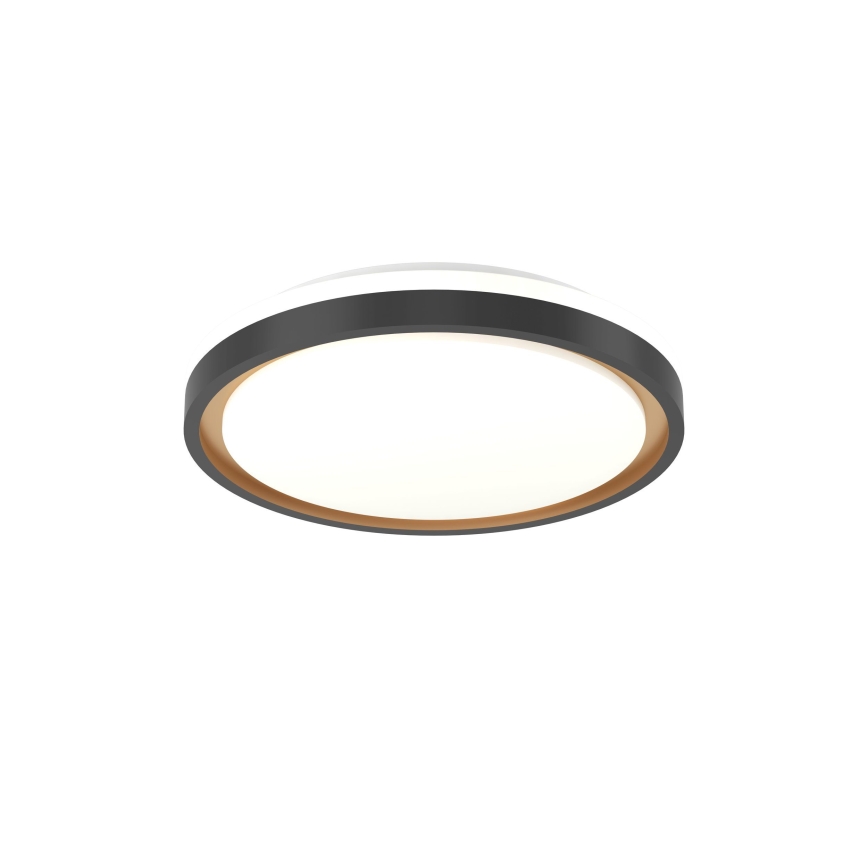 Eglo 300684 - LED RGBW luminária de teto dimerizável MALERAMARA-Z LED/14W/230V 2700-6500K diâmetro 35,7 cm preto/dourado + controlo remoto