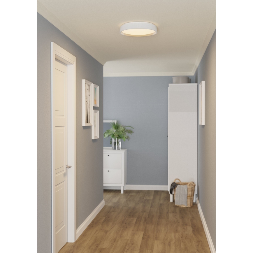 Eglo 300686 - Candeeiro de tecto LED RGBW dimerizável MASSIGNANO-Z LED/18,5W/230V 2700-6500K diâmetro 40 cm branco + comando remoto