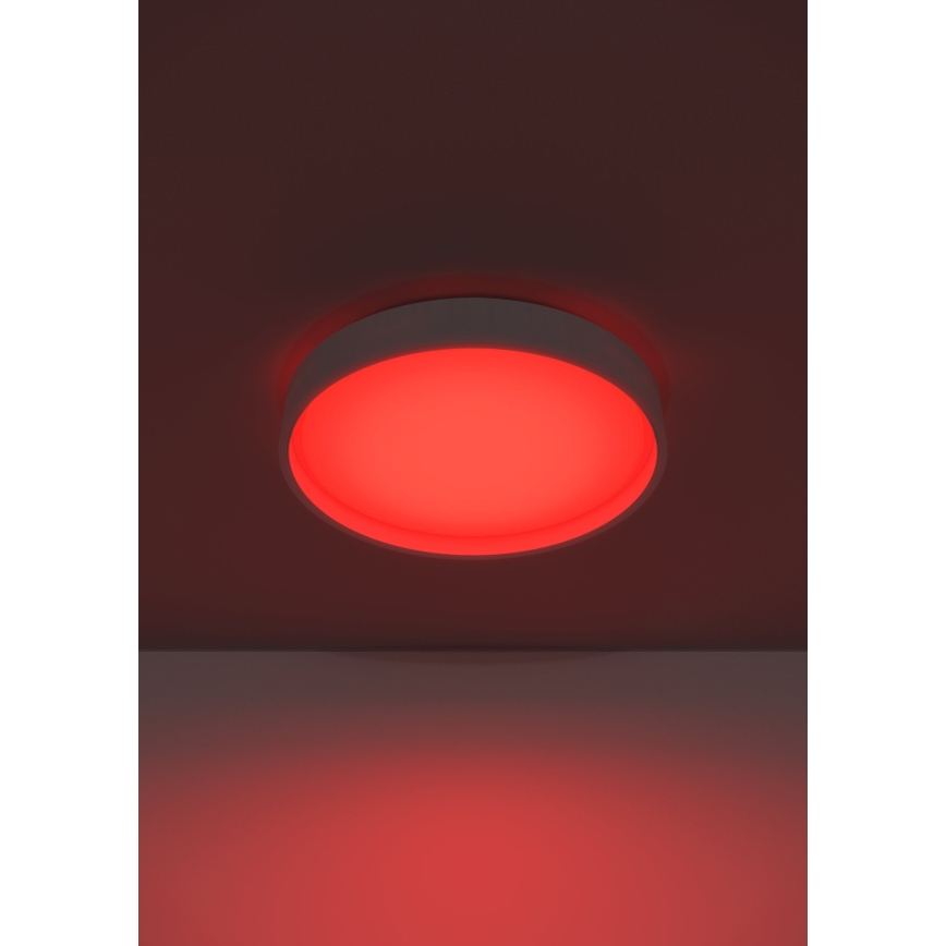Eglo 300686 - Candeeiro de tecto LED RGBW dimerizável MASSIGNANO-Z LED/18,5W/230V 2700-6500K diâmetro 40 cm branco + comando remoto