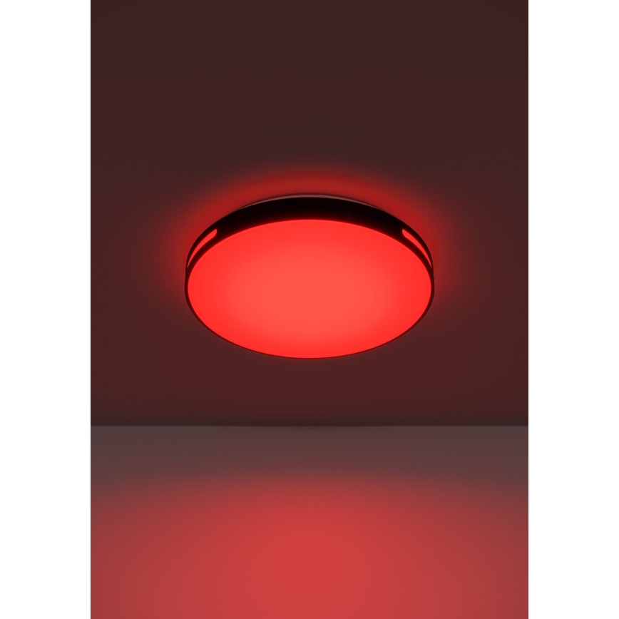 Eglo 300687 - Candeeiro de tecto LED RGBW dimerizável MONTEGRANARO-Z LED/18,5W/230V 2700-6500K Ø 39,4 cm preto + comando remoto