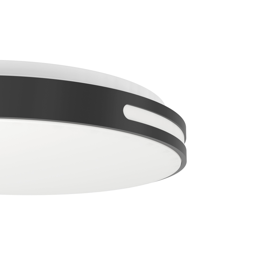 Eglo 300687 - Candeeiro de tecto LED RGBW dimerizável MONTEGRANARO-Z LED/18,5W/230V 2700-6500K Ø 39,4 cm preto + comando remoto