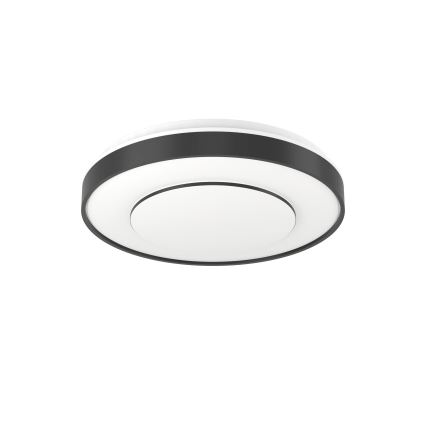 Eglo 300688 - Luminária de teto dimerizável LED RGBW MONTERIGGIONI-Z LED/18,5W/230V 2700-6500K diâmetro 38,4 cm preta + comando remoto