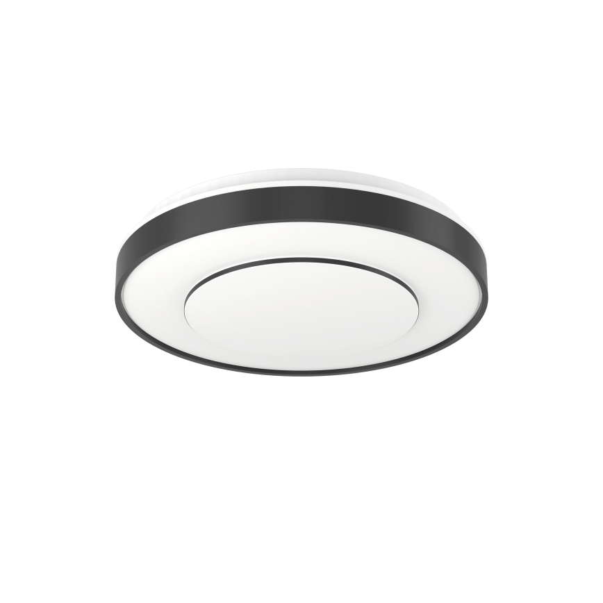 Eglo 300688 - Luminária de teto dimerizável LED RGBW MONTERIGGIONI-Z LED/18,5W/230V 2700-6500K diâmetro 38,4 cm preta + comando remoto