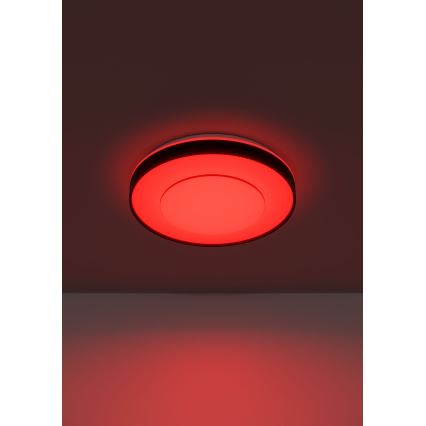 Eglo 300688 - Luminária de teto dimerizável LED RGBW MONTERIGGIONI-Z LED/18,5W/230V 2700-6500K diâmetro 38,4 cm preta + comando remoto