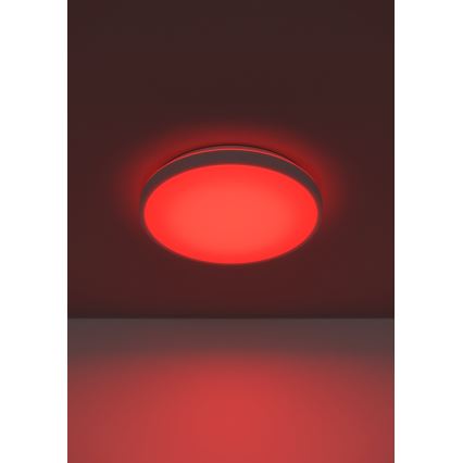 Eglo 300689 - Candeeiro de tecto LED RGBW dimerizável MONTARELLINO-Z LED/18,5W/230V 2700-6500K Ø 38,7 cm branco + comando remoto