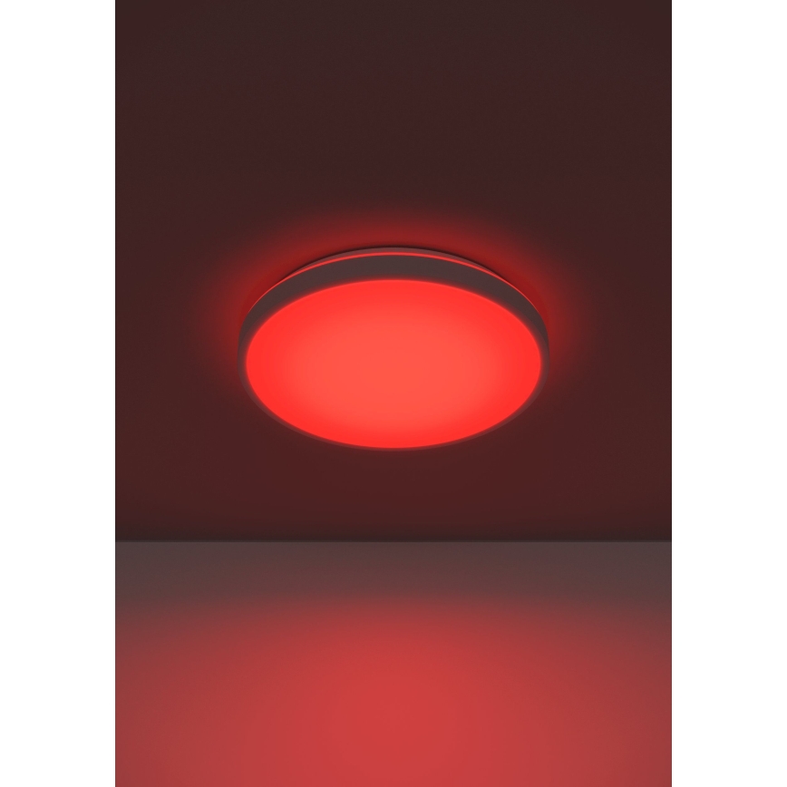 Eglo 300689 - Candeeiro de tecto LED RGBW dimerizável MONTARELLINO-Z LED/18,5W/230V 2700-6500K Ø 38,7 cm branco + comando remoto