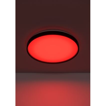 Eglo 300692 - Plafon LED RGBW dimerizável MOZONCILLO-Z LED/28,3W/230V 2700-6500K Ø 48,4 cm preto + comando remoto