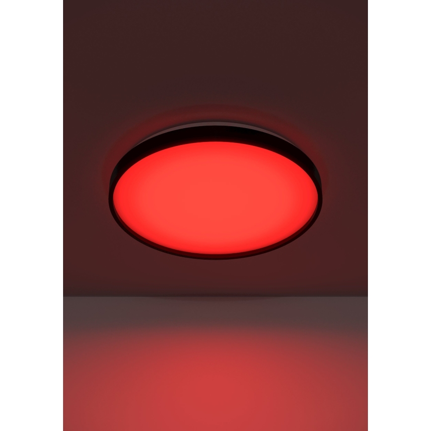 Eglo 300692 - Plafon LED RGBW dimerizável MOZONCILLO-Z LED/28,3W/230V 2700-6500K Ø 48,4 cm preto + comando remoto