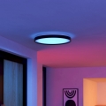 Eglo 300692 - Plafon LED RGBW dimerizável MOZONCILLO-Z LED/28,3W/230V 2700-6500K Ø 48,4 cm preto + comando remoto