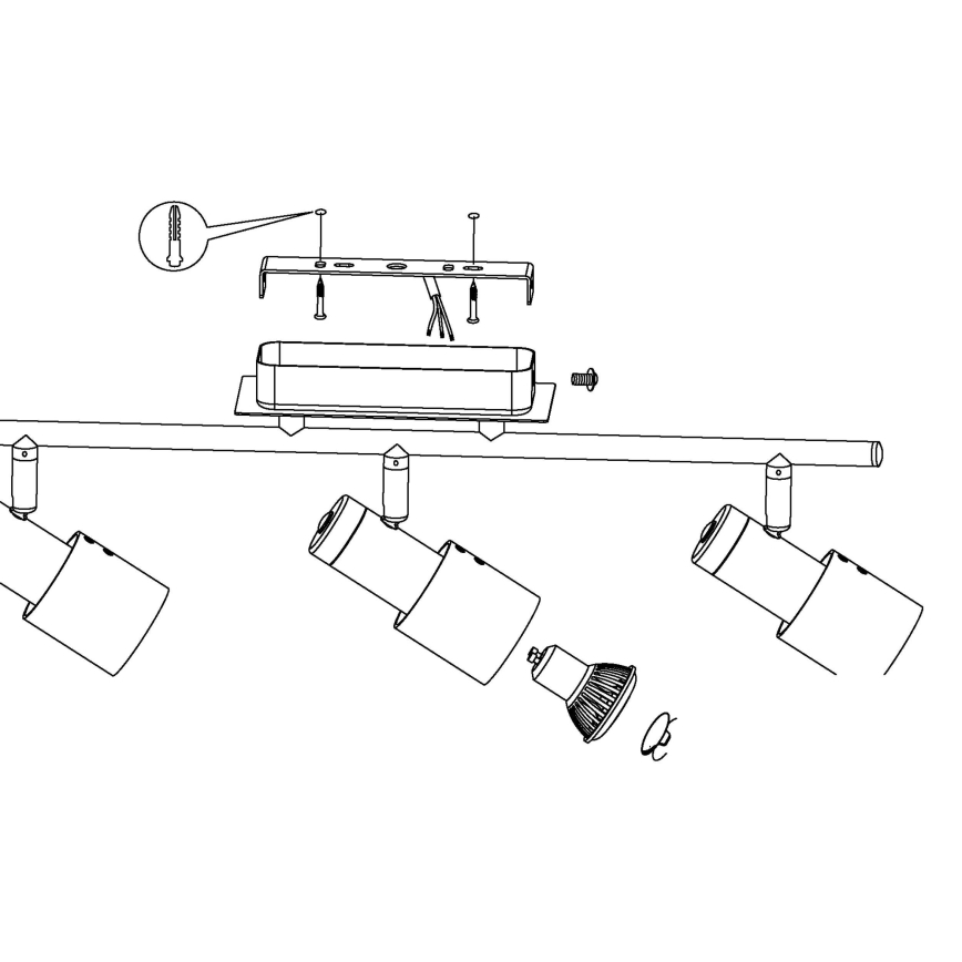 Eglo - Foco LED 1 3xGU10/5W/230V