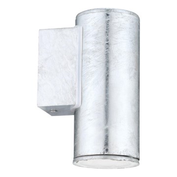 Eglo 30908 - LED Aplique de parede exterior RIGA 1xGU10/2,8W/230V IP44 prateado