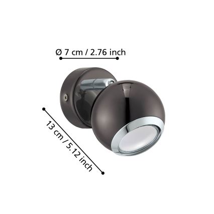Eglo - Luminária de LED embutida 1xGU10/3W/230V