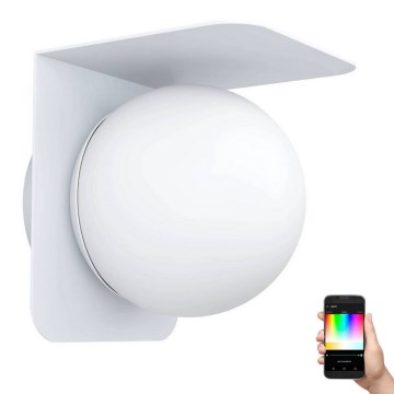 Eglo 31052 - Luminária exterior dimável LED RGBW CORRIENTES 1xE27/9W/230V IP44 branco