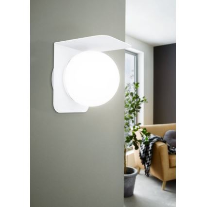 Eglo 31052 - Luminária exterior dimável LED RGBW CORRIENTES 1xE27/9W/230V IP44 branco