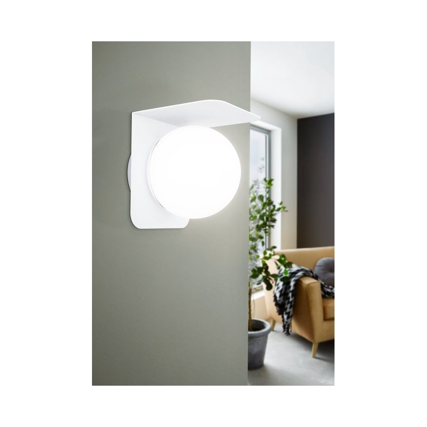 Eglo 31052 - Luminária exterior dimável LED RGBW CORRIENTES 1xE27/9W/230V IP44 branco