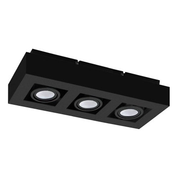 Eglo 31064 - Spot LED MENDOZA 3xLED/4,7W/230V 3000K preto